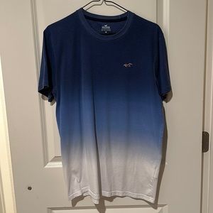 Men's blue white ombre shirt